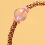 Buddha Stones Handmade Red Agate Amethyst Golden Rutilated Quartz Pink Crystal Bead Calm Braided Bracelet Bracelet BS 22