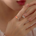 Buddha Stones Koi Fish Copper Balance Luck Adjustable Ring Rings BS 3
