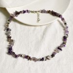 Buddha Stones Natural Crystal Stone Luck Necklace Necklaces BS Amethyst