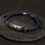 Buddha Stones Handmade 925 Sterling Silver Year Of The Dragon Auspicious Dragon Luck Rope Bracelet Bracelet BS 3