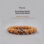 Buddhastoneshop Tibet Rudraksha Bodhi Seed Dzi Bead Amber Turquoise Wealth Bracelet