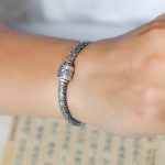 Buddha Stones Tibetan Auspicious Clouds Om Mani Padme Hum Engraved Creativity Bracelet Bangle Bracelet Bangle BS 3