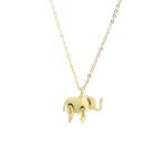 Buddha Stones Elephant Titanium Steel Luck Necklace Chain Pendant Necklaces & Pendants BS 10