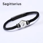 Buddha Stones 999 Sterling Silver 12 Constellations of the Zodiac Protection Handmade String Bracelet Bracelet BS Sagittarius 19CM