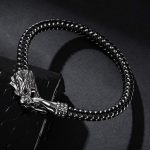 Buddha Stones Dragon Titanium Steel Protection Luck Bracelet Bracelet BS 8