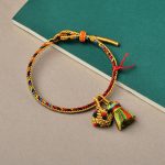 Buddha Stones Colorful Rope Luck Handmade Zongzi Golden Ball Charm Bracelet Bracelet BS 1