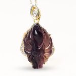 Buddha Stones Natural Colorful Fluorite Nine-Tailed Fox Protection Necklace Pendant Necklaces & Pendants BS 6