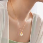 Buddha Stones 925 Sterling Silver Hetian Jade Ginkgo Leaves Prosperity Necklace Pendant Necklaces & Pendants BS 7