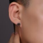 Buddha Stones 925 Sterling Silver Natural Amber Dragon Success Protection Stud Earring Earrings BS 6