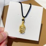 Buddha Stones Gold Buddha Copper Wealth Necklace Pendant Necklaces & Pendants BS 5