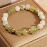 Buddha Stones Green Grape Color Jade Abundance Bracelet Bracelet BS 10