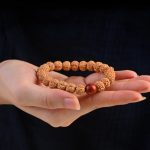 Buddha Stones Tibet Rudraksha Bodhi Seed Wealth Auspiciousness Bracelet Bracelet BS 12