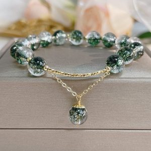 Buddha Stones Green Phantom Crystal Confidence Charm Bracelet Bracelet BS Green Phantom(Self-acceptance♥Confidence)
