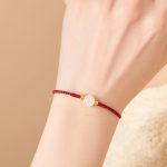 Buddha Stones Handcrafted Round Jade Lucky Bead Prosperity Braided Bracelet Bracelet BS 10