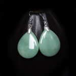Buddha Stones Natural Aventurine Dangle Healing Drop Earrings Earrings BS 2
