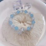 Buddha Stones 925 Sterling Silver Cat's Eye Aquamarine Support Charm Bracelet Bracelet BS 2