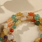 Buddha Stones Golden Silk Jade Gourd Wealth Bracelet Bracelet BS 3