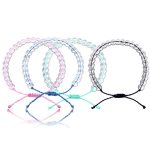 Buddha Stones Handmade Glass Beads Braided String Adjustable Bracelet Bracelet BS 10