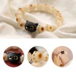 Buddha Stones Natural Bodhi Seed Red Sandalwood Lovely Paw Lucky Cat Peace Bracelet Bracelet BS 5