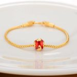 Buddha Stones Tibetan 18K Gold Om Mani Padme Hum Lucky Koi Fish Fu Character Ingot Copper Coin Peace Bracelet Bracelet BS Lucky Koi Fish