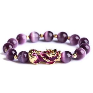 Buddhastoneshop Pixiu Cat Eye Wealth Bracelet