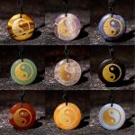 Buddha Stones Various Crystal Amethyst Tiger Eye Green Aventurine Yin Yang Spiritual Necklace Pendant Necklaces & Pendants BS 4