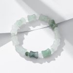 Buddha Stones Jade Coconut Shell Bamboo Pattern Abundance Luck Bracelet Bracelet BS Jade