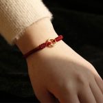 Buddha Stones Alloy Peace Buckle Luck Red String Bracelet Bracelet BS 13