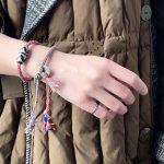 Buddha Stones Tibetan 925 Sterling Silver Om Mani Padme Hum Handmade Dzi Bead Protection Braid Bracelet Bracelet BS 10