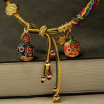 Buddha Stones Gold Swallowing Beast Family Luck Reincarnation Knot Colorful String Bracelet Bracelet BS 9