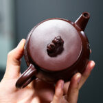 Buddha Stones Yixing Handmade Brown Dragon Purple Clay Kung Fu Teapot 240ml Teapot BS 6