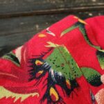 Buddha Stones Ethnic Style Northeast Red Flower Peony Print Cotton Linen Lace Up Jacket 9