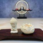 Buddha Stones Mini Ivory Fruit Tathagata Buddha Lotus Kwan Yin Avalokitesvara Manjusri Samantabhadra Serenity Desk Decoration Decorations BS 4