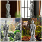 Buddha Stones Meditation Buddha Auspicious Clouds Design Serenity Home Decoration Decorations BS 10