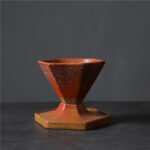 Buddha Stones Hexagon Design Ceramic Tea Coffee Mug Coffee Cup With Base 170ml Coffee Mug BS Red 10.6cm*9.2cm*9cm*170ml