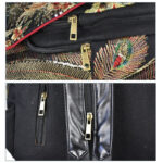 Buddha Stones Peacock Embroidery Canvas Tassel Backpack Backpack BS 8