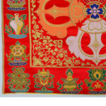 Buddha Stones Flower Endless Knot Prayer Altar Mat Healing Meditation 8 Auspicious Symbols Mat Table Runner Prayer Altar BS 18