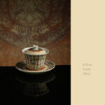 Buddha Stones Dunhuang Color Thousand Buddhas Flying Apsaras Pattern Gaiwan Teacup Kung Fu Tea Cup With Lid Cup BS 5