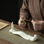 Buddha Stones Buddha Monk Ceramic Sea Wave Mountain Blessing Incense Burner Decoration Incense Burner BS 3
