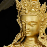 Buddha Stones Shakyamuni Amitabha Medicine Buddha Figurine Serenity Copper Statue Home Decoration Decorations BS 14