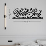 Buddha Stones With God All Things Are Possible Metal Sign Wall Art Wall Art BS 6