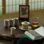 Buddha Stones Dunhuang Color Thousand Buddhas Flying Apsaras Pattern Gaiwan Teacup Kung Fu Tea Cup With Lid Cup BS 12