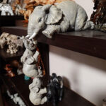 Buddha Stones 3pcs Feng Shui Elephant Sitter Figurines Wealth Figurine Home Decoration Decorations BS 3