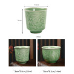 Buddha Stones Trees Pavilion Mountains Rivers Pine Ceramic Teacup Kung Fu Tea Cup Cup BS 14