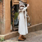 Buddha Stones Tibetan Striped Brown Beige Tassel Shawl Winter Cozy Travel Scarf Wrap Tibetan Shawl BS 8