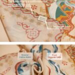 Buddha Stones Dunhuang Riyue Mountain 100% Mulberry Silk Scarf Dunhuang Shawl Silk Scarf BS 7