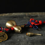 Buddha Stones Feng Shui Wu Lou Gourd Ancient Chinese Coins  Wealth Car Hanging Decoration Necklaces & Pendants BS 1