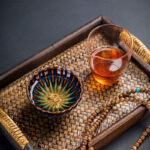 Buddha Stones Lotus Goldfish Auspicious Dragon Phoenix Ceramic Teacup Silver Inlaid Tea Cups 130ml Cup BS 1