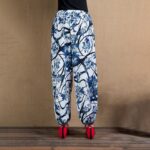 Buddha Stones Blue Tree Flowers Print Harem Pants With Pockets Women's Harem Pants BS 9
