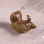 Buddha Stones Green Sandalwood Cute Cat Pattern Soothing Stick Incense Burner Decoration Incense Burner BS 3
